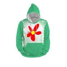 Load image into Gallery viewer, Flower - Faux Bleach Design Hoodie - Plus Sizes
