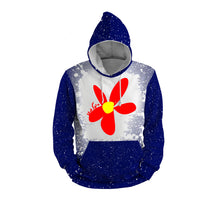 Load image into Gallery viewer, Flower - Faux Bleach Design Hoodie - Plus Sizes
