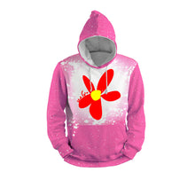 Load image into Gallery viewer, Flower - Faux Bleach Design Hoodie - Plus Sizes
