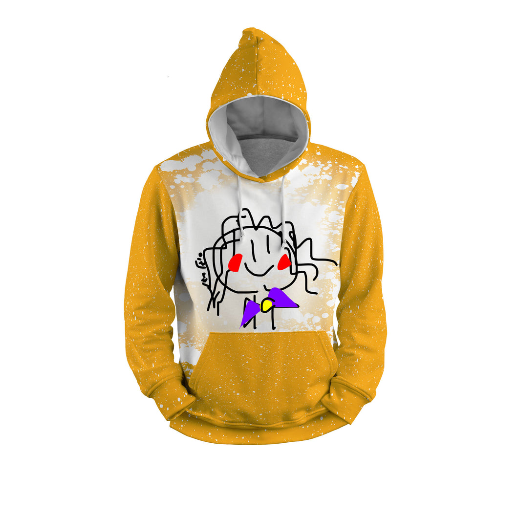 Girl- Faux Bleach Design Hoodie