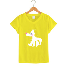 Load image into Gallery viewer, Dog V-neck Women&#39;s  Cotton T-shirt
