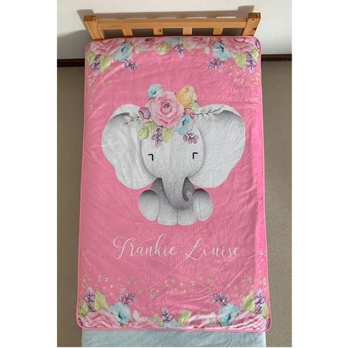 Cheerio Elephant Mink Blanket - Blanketale