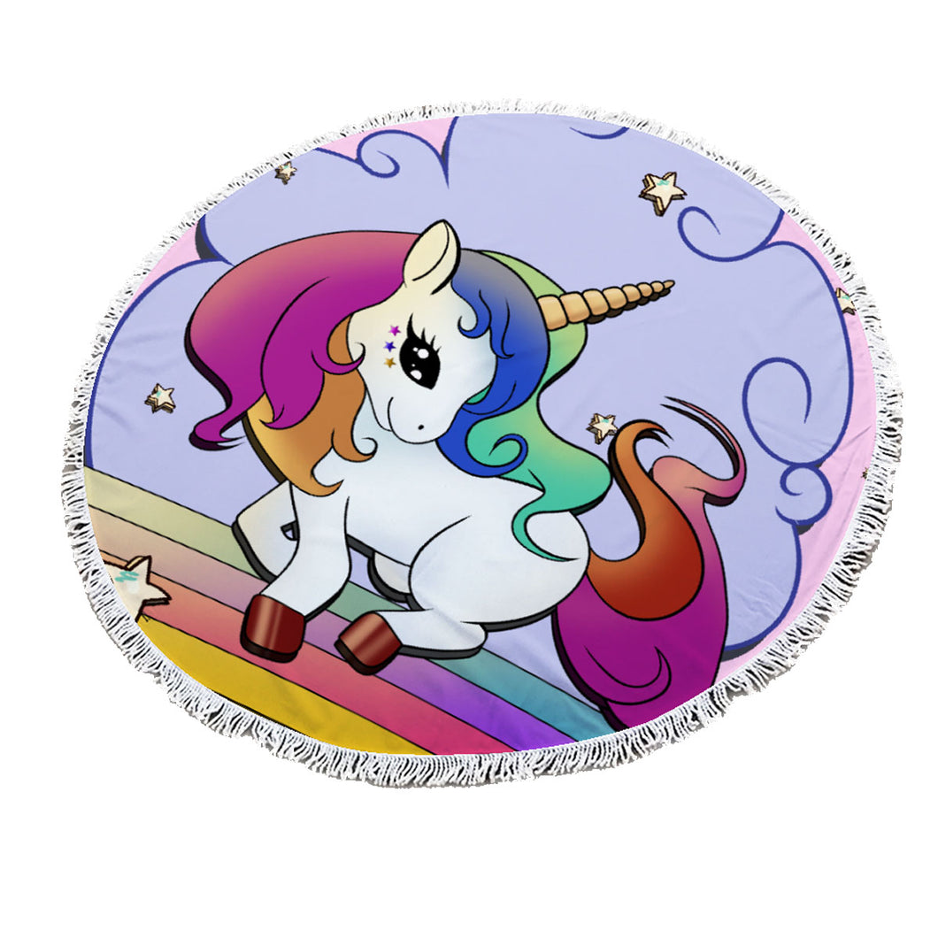 Friend In Dream Unicorn Beach Rugs