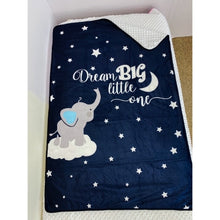 Load image into Gallery viewer, Dream Big Elephant Mink Blanket
