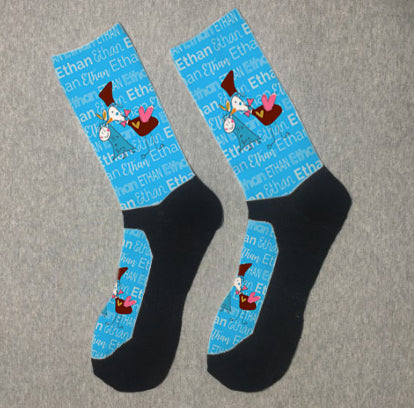 Baby Stork Boy Socks